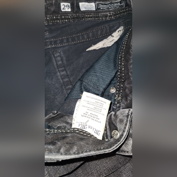 2PC MISS ME JEANS BLING WINGS SIZE 29 SKINNY & BOOT METALLIC NO SEPARATING - Picture 15 of 16